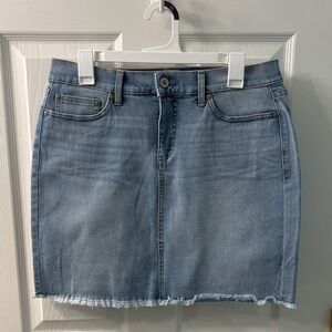 LC Lauren Conrad Light Wash Denim Skirt
